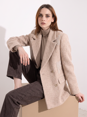 Blazer doppiopetto con dettagli beaded
