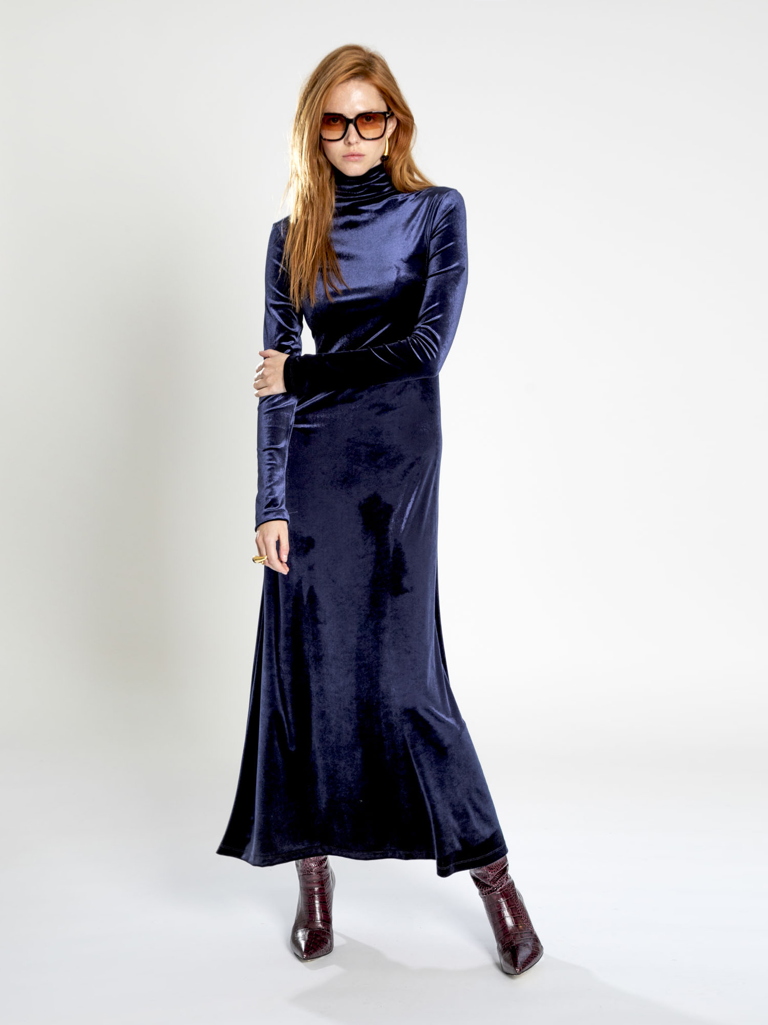 Long velvet dress